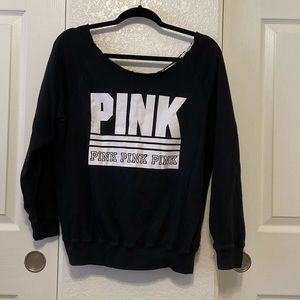 PINK Off-the-Shoulder Sweatshirt
